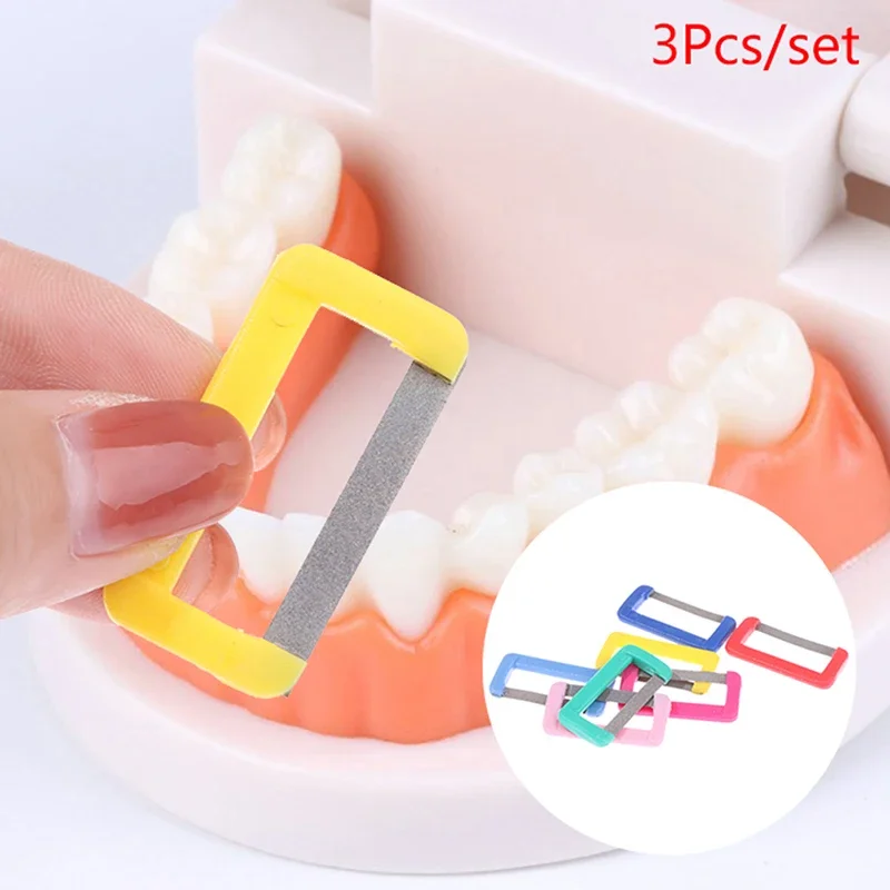 Teeth Whitening Strips - 3 個使い捨て歯科矯正歯間エナメル研磨ツール歯削減歯ホワイトニング材料口腔ケア