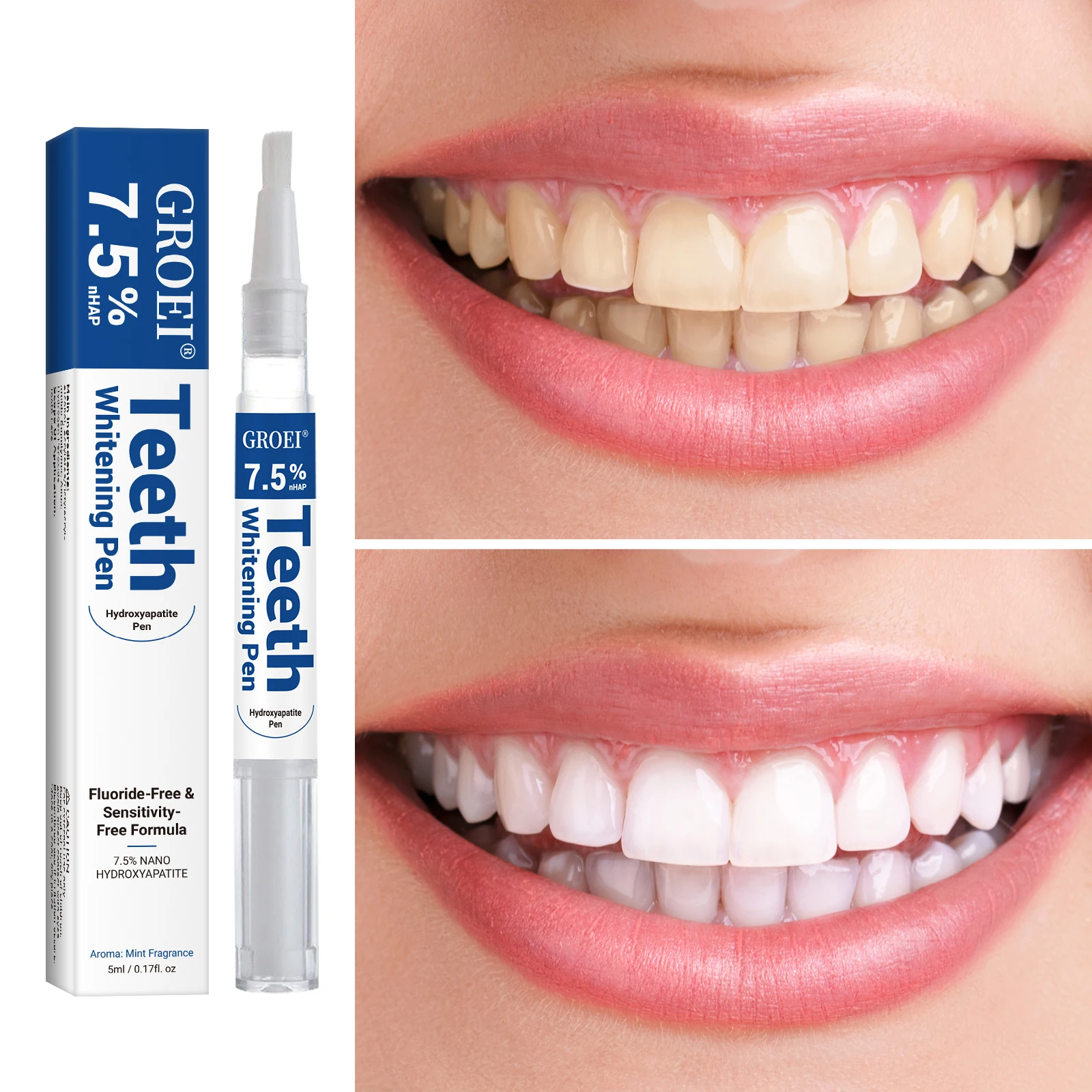 ヒドロキシアパタイト歯のホワイトニングペンまばゆい白いステイ - Teeth Whitening Gel Peroxide のレビューと価格