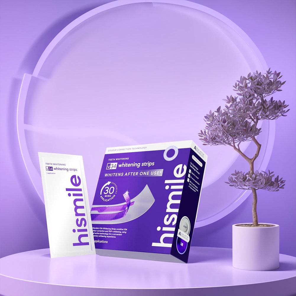 紫色の歯のホワイトニングストリップ 明るく白い歯を取り戻す  - Teeth Whitening Strips のレビューと価格