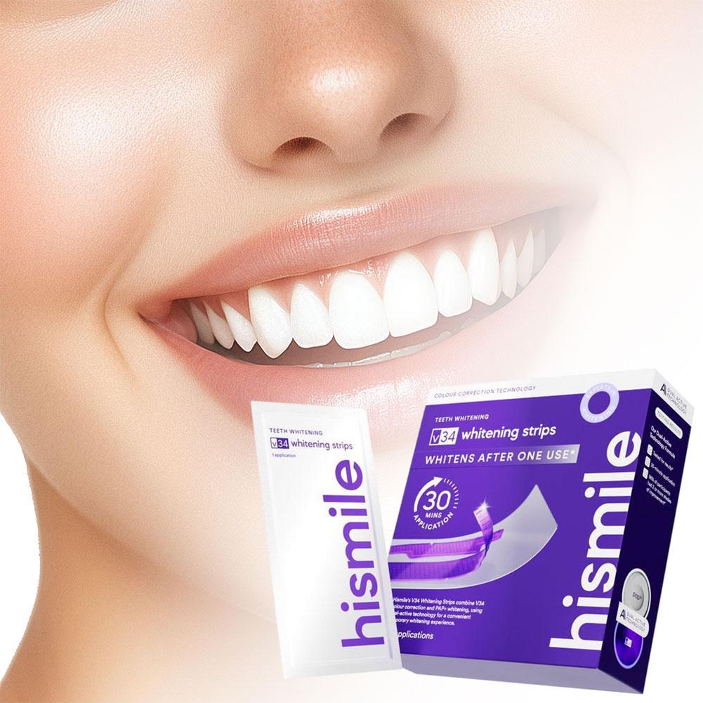 紫色の歯のホワイトニングストリップ 明るく白い歯を取り戻す  - Teeth Whitening Strips のレビューと価格