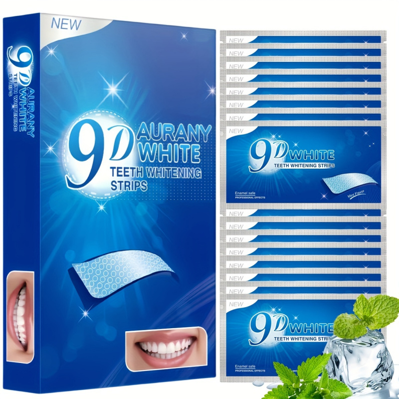 9D Aurany ホワイト歯ホワイトニング ストリップ 2 - Teeth Whitening Gel Peroxide のレビューと価格