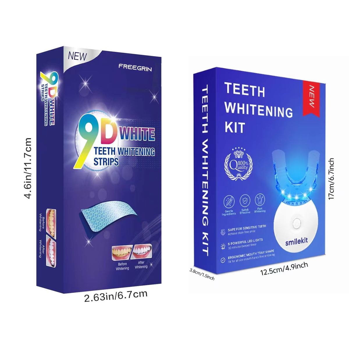 歯のホワイトニングキット - 5X LEDライト歯のホワイト - Teeth Whitening Gel Peroxide のレビューと価格