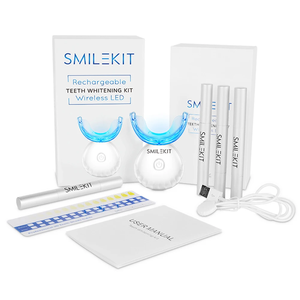 歯科歯ホワイトニングキットミニ 16 LED コールドライト - Teeth Whitening Gel Peroxide のレビューと価格